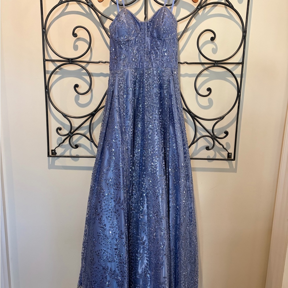Blondie Nites Glittering Blue Formal Dress